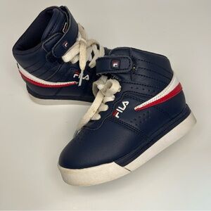 Fila Kids Navy Sneakers with Red and White Accents Toddler sz 7